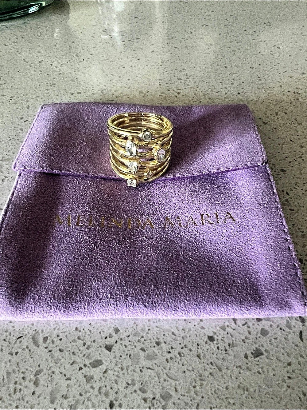 Melinda Maria Gold-Tone Statement Ring